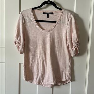 White House Black Market Light Pink Short Sleeve Top
